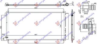 ΨΥΓΕΙΟ A/C 1.6 D4D ΠΕΤΡΕΛΑΙΟ (697x318x12) για TOYOTA AURIS 15-19 για TOYOTA AURIS 15-19