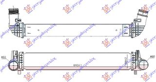 ΨΥΓΕΙΟ INTERCOOLER 2.0 (GTi) ΒΕΝΖΙΝΗ (690x105x80) (NISSENS) για VW POLO 17-21 για VW POLO 17-21