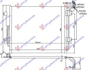 ΨΥΓΕΙΟ A/C ΒΕΝΖΙΝΗ-ΠΕΤΡΕΛΑΙΟ (565x490) για SEAT ALHABRA 10- για SEAT ALHABRA 10-