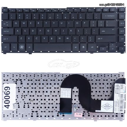 Πληκτρολόγιο - Laptop Keyboard για HP ProBook 4310 4310s 4311 4311s 577205-001 577205-AB1 535308-AB1 MP-08H93GR-9301 V101726BS1 GH 6037B0039713 US No Frame Black ( Κωδ.40069US )