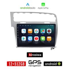 KIROSIWA VOLKSWAGEN VW GOLF 7 (2013 - 2020) Android οθόνη αυτοκίνητου 12GB + 512GB με GPS WI-FI (ηχοσύστημα αφής 10" ιντσών Android Auto Apple Carplay Youtube Playstore MP3 USB Radio Bluetooth Mirrorl
