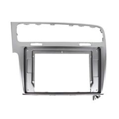 Πρόσοψη με καλωδίωση για VOLKSWAGEN VW GOLF 7 (2013 - 2020) για οθόνη αυτοκίνητου ηχοσύστημα αφής 10" ιντσών OEM ασημί εργοστασιακή πλαίσιο canbus χειριστήρια τιμονιού φίσα φιλέτο φίσες