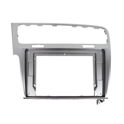 Πρόσοψη με καλωδίωση για VOLKSWAGEN VW GOLF 7 (2013 - 2020) για οθόνη αυτοκίνητου ηχοσύστημα αφής 10" ιντσών OEM ασημί εργοστασιακή πλαίσιο canbus χειριστήρια τιμονιού φίσα φιλέτο φίσες