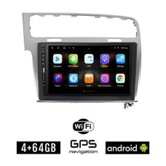 VOLKSWAGEN VW GOLF 7 (2013 - 2020) Android οθόνη αυτοκίνητου 4GB με GPS WI-FI (ηχοσύστημα αφής 9" ιντσών OEM Youtube Playstore MP3 USB Radio Bluetooth Mirrorlink, 4x60W, ασημί)