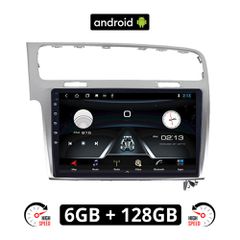 VOLKSWAGEN VW GOLF 7 (2013 - 2020) Android οθόνη αυτοκίνητου 6GB με GPS WI-FI (ηχοσύστημα αφής 10" ιντσών OEM Youtube Playstore MP3 USB Radio Bluetooth Mirrorlink, 4x60W, ασημί)