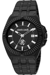 Roberto Cavalli RV1G181M0071, Stainless Steel, Με Μπρασελέ, Μαύρο