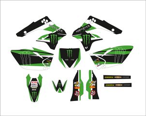 ΣΕΤ ΑΥΤΟΚΟΛΛΗΤΑ ΓΡΑΦΙΚΑ KAWASAKI KXF 450.  08'   Monster