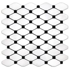 Ivy Space 29.5x29.5cm Πλακάκι Octagon Long Thassos Black