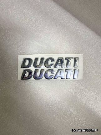 ΑΥΤΟΚΟΛΛΗΤΑ ΓΡΑΜΜΑΤΑ DUCATI ΑΣΗΜΙ 14.5x3 cm