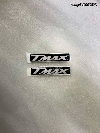 ΑΥΤΟΚΟΛΛΗΤΑ ΓΡΑΜΜΑΤΑ YAMAHA T-MAX ΜΑΥΡΟ-ΛΕΥΚΟ 10x2 cm