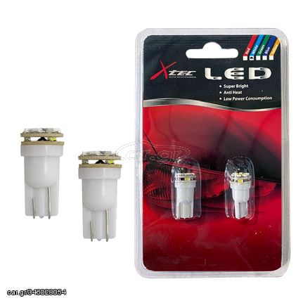 Λάμπες Led T10 9S 12volt White 6000k X-Tec 2 Τεμάχια