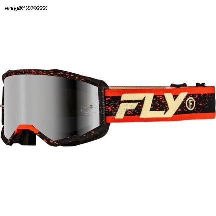 Μασκα Enduro/Mx Μαυρη/Κοκκκινη Φιμε Ασημι Τζαμακι | Fly Racing