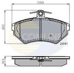 ΣΕΤ ΔΙΣΚΟΦΡΕΝΑ ΕΜΠΡ. SEAT-VW COMLINE CBP0989