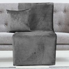 ΡΙΧΤΑΡΙ ΜΟΝΟΘΕΣΙΟ VELVETY 180X170 ART 8351  ΓΚΡΙ  BEAUTY HOME