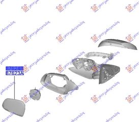 ΚΡΥΣΤΑΛΛΟ ΚΑΘΡΕΦΤΗ ΘΕΡΜΑΙΝΟΜΕΝΟ (CONVEX GLASS) (Γ) για HYUNDAI i10 19-23 για HYUNDAI i10 19-23