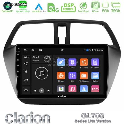 Clarion GL700 Lite Series 8Core Android11 2+32GB Suzuki SX4 S-Cross Navigation Multimedia Tablet 9" Με Carplay & Android Auto