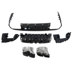 Diffuser Πίσω Προφυλακτήρα Για Mercedes-Benz E-Class C238 Coupe / A238 Cabrio 16-19 Amg 63 Look Με Μαύρες Μπούκες-thumb-7
