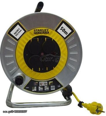 Stanley SXECFM2RCXE Μπαλαντέζα Καρούλι Μεταλλικό IP44 50m H05VV-F-3G2,5mm