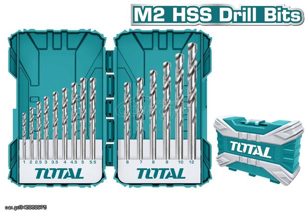 TOTAL ΣΕΤ ΤΡΥΠΑΝΙΑ HSS M2 15ΤΕΜ (TACSDL51502)