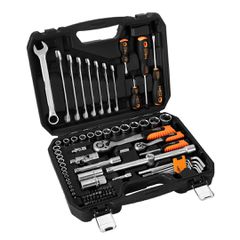 NEO TOOLS Καστάνια με Καρυδάκια 1/2quot; και 1/4quot;, κλειδιά amp; κατσαβίδια σετ 100τεμ 10-206