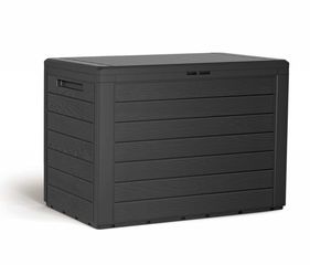 PROSPERPLAST Μπαούλο Αποθήκευσης Woodebox Ανθρακί 190lt MBWL190-S433