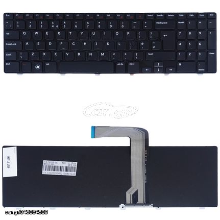 Πληκτρολόγιο - Laptop Keyboard για Dell Inspiron N5110 M5110 Black UK 0KMPC 4DFCJ CW3FT W35K7 KY6PY ( Κωδ.40111UK )