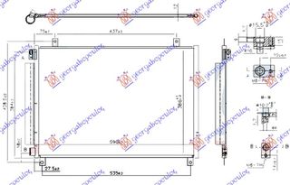 ΨΥΓΕΙΟ A/C 1.0-1.2 ΒΕΝΖΙΝΗ (555x405x12) για SUZUKI BALENO 16- για SUZUKI BALENO 16-