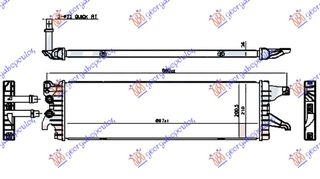 ΨΥΓΕΙΟ ΒΟΗΘΗΤΙΚΟ 2.0 TDi (62/75KW) ΠΕΤΡΕΛΑΙΟ (695x210x26) για VW TRANSPORTER (T6) 15-19 για VW TRANS