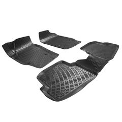 Πατάκια Σκαφάκια 3D Από Λάστιχο TPE Για VW Polo 2002-2009/Seat Ibiza 6L 2003-2008 / Seat Cordoba 6L 2002-2008 Rizline 4 Τεμάχια Μαύρα