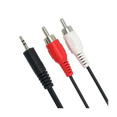 POWERTECH καλώδιο 3.5mm σε 2x RCA CAB-R007, 1.5m, μαύρο