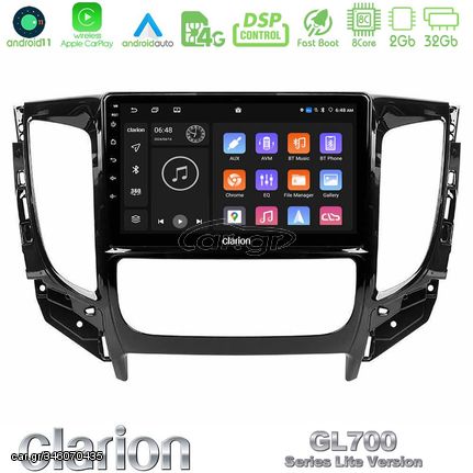 Clarion GL700 Lite Series 8Core Android11 2+32GB Mitsubishi L200 2016-> & Fiat Fullback (Auto A/C) Navigation Multimedia Tablet 9″ Με Carplay & Android Auto