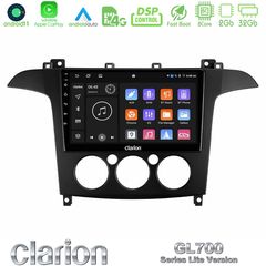 Clarion GL700 Lite Series 8Core Android11 2+32GB Ford S-Max 2006-2008 (manual A/C) Navigation Multimedia Tablet 9″ Με Carplay & Android Auto