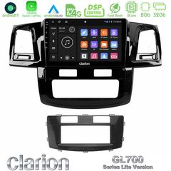 Clarion GL700 Lite Series 8Core Android11 2+32GB Toyota Hilux 2007-2011 Navigation Multimedia Tablet 9″ Με Carplay & Android Auto