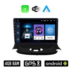 PEUGEOT 206 (1998 - 2006) Android οθόνη αυτοκίνητου 4GB με Ελληνικό GPS WI-FI Apple Carplay Android Auto (ηχοσύστημα αφής 9" ιντσών OEM Youtube Playstore MP3 USB Radio Bluetooth Mirrorlink 4x60W εργοσ