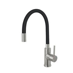 Ferro Zumba Inox Black BZA4BSS-12 - Μπαταρία κουζίνας με εύκαμπτο στόμιο