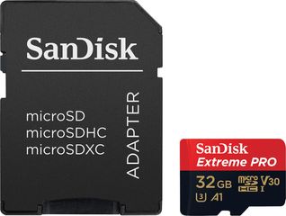 Sandisk Extreme Pro microSDHC 32GB Class 10 U3 V30 A1 UHS-I με αντάπτορα