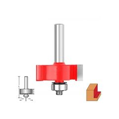 Φρέζα Πατούρας Με Ρουλεμάν Οδηγό Δίκοπη, Στέλεχος 8mm - ΕΞΑΡΤΗΜΑΤΑ ΦΡΕΖΩΝ - BENMAN (#71949)