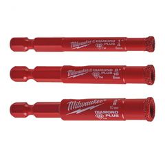 DIAMOND MAX Σετ Ποτηροτρύπανα Διαμαντιού Hex ¼” - 3 Τεμάχια 4932471771 - ΕΞΑΡΤΗΜΑΤΑ ΔΙΑΤΡΗΣΗΣ - MILWAUKEE (#4932471771)