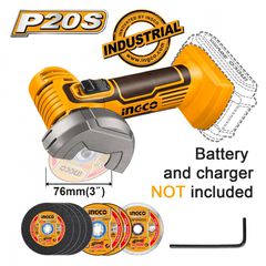 CAGLI76011 Μίνι Τροχός Κοπής Μπαταρίας 76mm 20V (Solo) - SOLO - INGCO (#CAGLI76011)