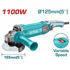 TG110125565E Γωνιακός Λειαντήρας ∅125mm 1100W - ΓΩΝΙΑΚΟΙ ΤΡΟΧΟΙ ΜΙΚΡΟΙ ΡΥΘΜΙΖΟΜΕΝΟΙ - TOTAL (#TG110125565E)
