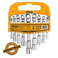 LASWT0901 Σετ Γωνιακά Κλειδιά Καρυδάκια 7-19mm - 9 Τεμάχια - ΣΥΛΛΟΓΕΣ ΚΛΕΙΔΙΩΝ - INGCO (#LASWT0901)