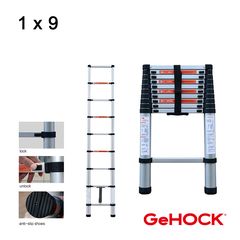 GEHOCK 9350260 Τηλεσκοπική Σκάλα Αλουμινίου 9 Σκαλιών