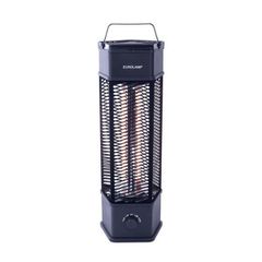 Πύργος περιστρεφόμενος 1500W carbon tube σε μαύρο χρώμα για κάλυψη χώρου έως 12m²