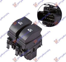 ΔΙΑΚΟΠΤΗΣ ΠΑΡΑΘΥΡΟΥ ΕΜΠΡΟΣ (Διπλός) (10pin) - RENAULT CLIO,1998-2001 010907172