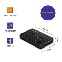 Qoltec 50310 Drive docking station 2x SSD M.2 SATA | NGFF | USB Type C-thumb-2