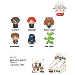 HARRY POTTER -Series 1 -3D Foam Magnets in blind bags (Display 12 Pcs)