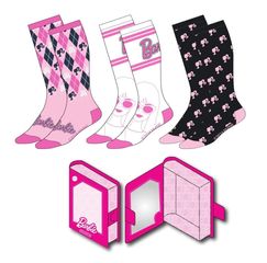 BARBIE - 3 Pairs socks Pack (UK Size 3,5-9)