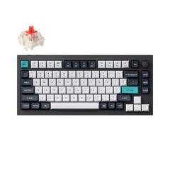 Keychron Q1 Max (Q1M-M1) QMK/VIA Wireless Custom Mechanical Keyboard-Red Switch 75%25 US Layout