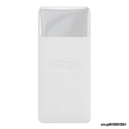 Baseus Bipow Overseas Edition Power Bank 30000mAh 15W με 2 Θύρες USB-A και Θύρα USB-C Λευκό