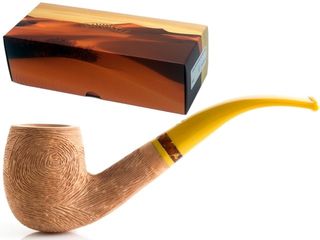 SAVINELLI GHIBLI 606 KS 9mm RUSTIC NATURAL πίπα καπνού κυρτή P353ZNG9